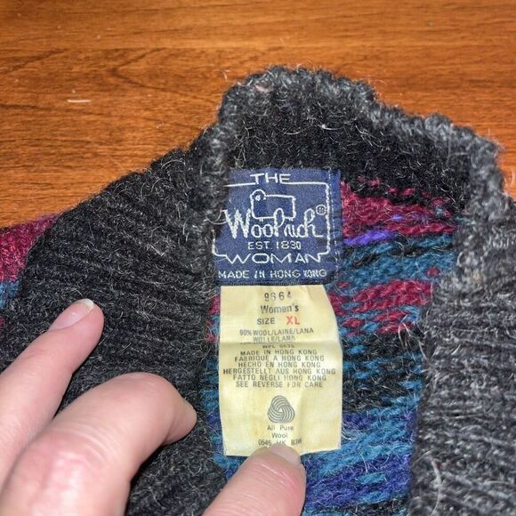 Woolrich VTG Wool Mohair Blend Pullover Sweater Womens XL Preowned Note - Picture 4 of 6